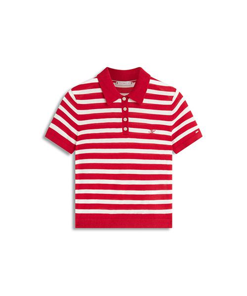 TOMMY HILFIGER Silk Blend Polo Sweater (T22G1Kto066Wt204W)