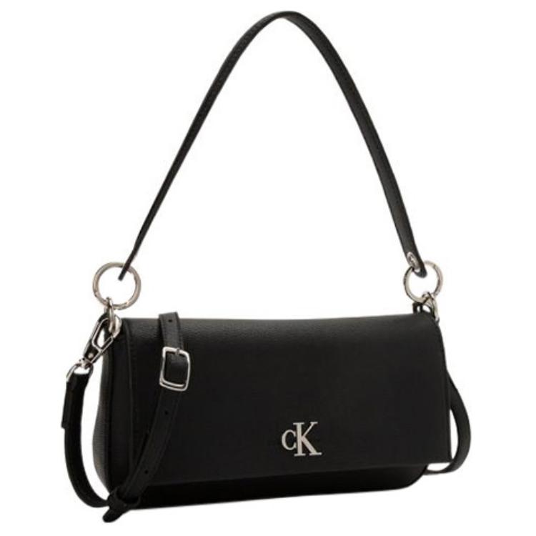 New CALVIN KLEIN Synthetic Material Baguette Bag, Shoulder Bag, Handbag, Crossbody Bag, Shoulder Bag Women's Black DH3458-001