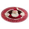 Christmas 3D Rug Optical Illusion Santa Claus Round Floor Mat Non-Slip Xmas
