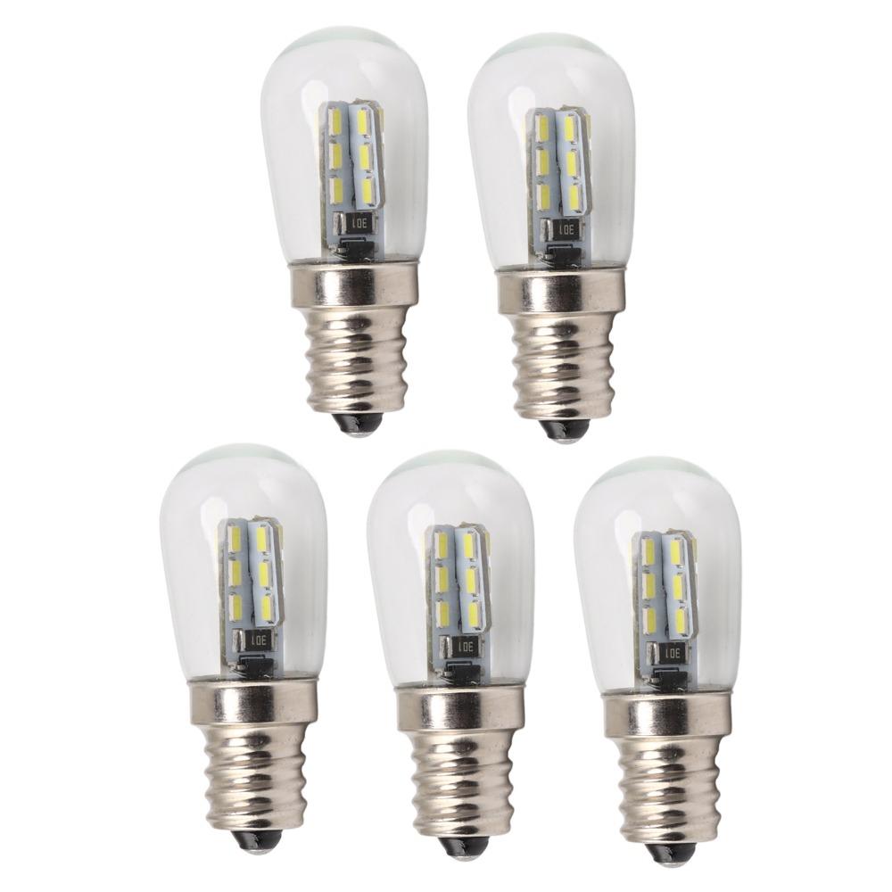 5 Pack E12 Refrigerator Light Bulbs 220V LED Mini Refrigerator Lights  Ceiling Fan