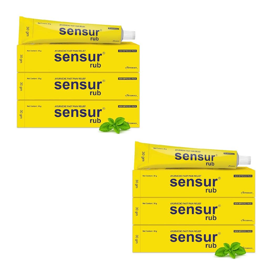 Sensur Natural Ayurvedic Pain Relief Rub 30g Pack of 6 Fast Muscle & Body Pain Relief Solution