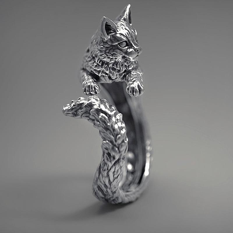 

Retro Cool Cat Ring for Women - Adjustable Vintage Style Pet Cat Jewelry