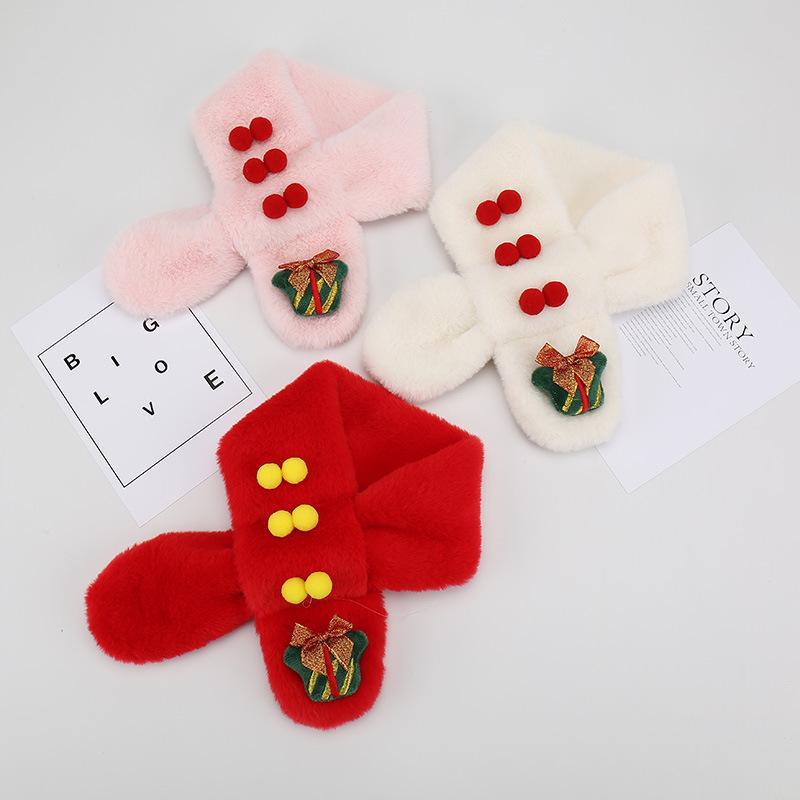 Children's Cute Plush Scarf - Warm Neck Warmer for Boys & Girls, Perfect Holiday Gift