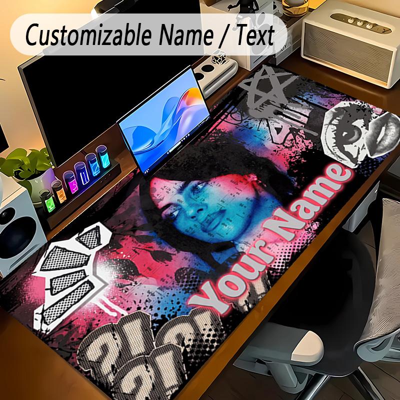 Large Mouse PadBillie Eilish Custom Name Text Personalized Desk Mat Non Slip Gaming Pad