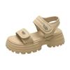 Thick Bottom Sandals Female Models Summer Outside Wear Thick Heel Velcro Students Casual Sports Sandals Slippers