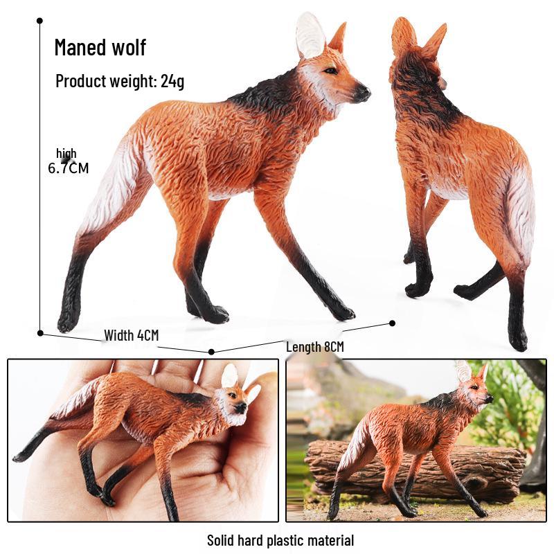 Cross-border Wild Animal Model: Prairie, Brown, Snow, Predator Wolves & Cub Educational Display Toy
