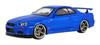 Gulliver D MODEL Customization Series Nissan Skyline R34 Blue Finished Model DBW060A 1/64 GT-R