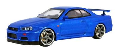 Gulliver D MODEL Customization Series Nissan Skyline R34 Blue Finished Model DBW060A 1/64 GT-R