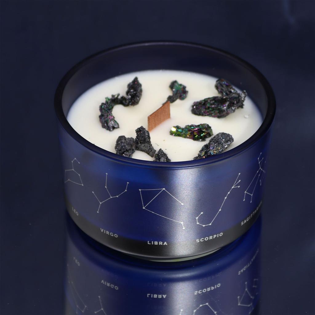 Scorpio Zodiac Crystal Candle and Bracelet Set 2-Piece