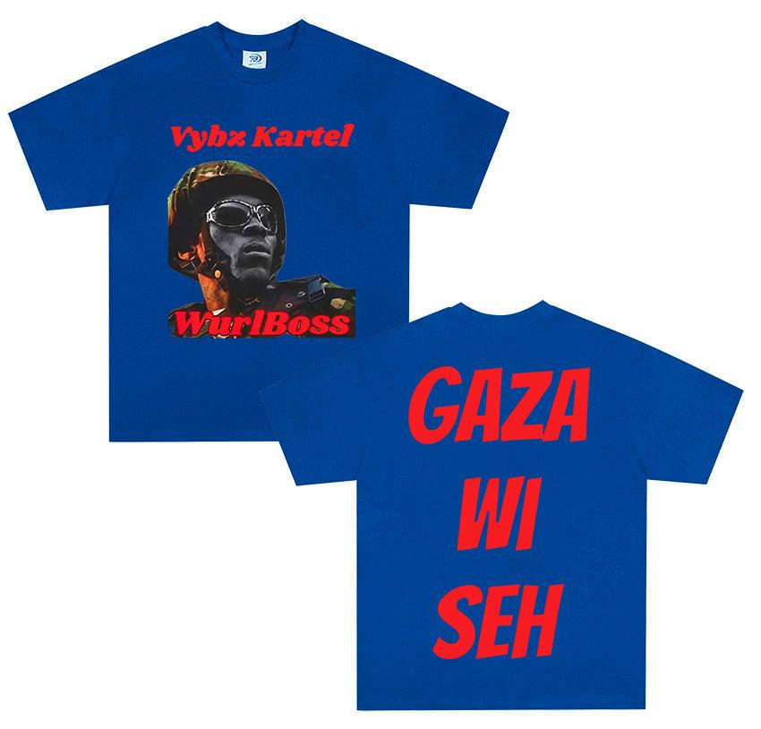 Rapper Vybz Kartel 2025 New Album T Shirts Unisexs Fashion Hot Sale Cotton Tshirts Vintage Oversized Short Sleeve Tees Streetwear