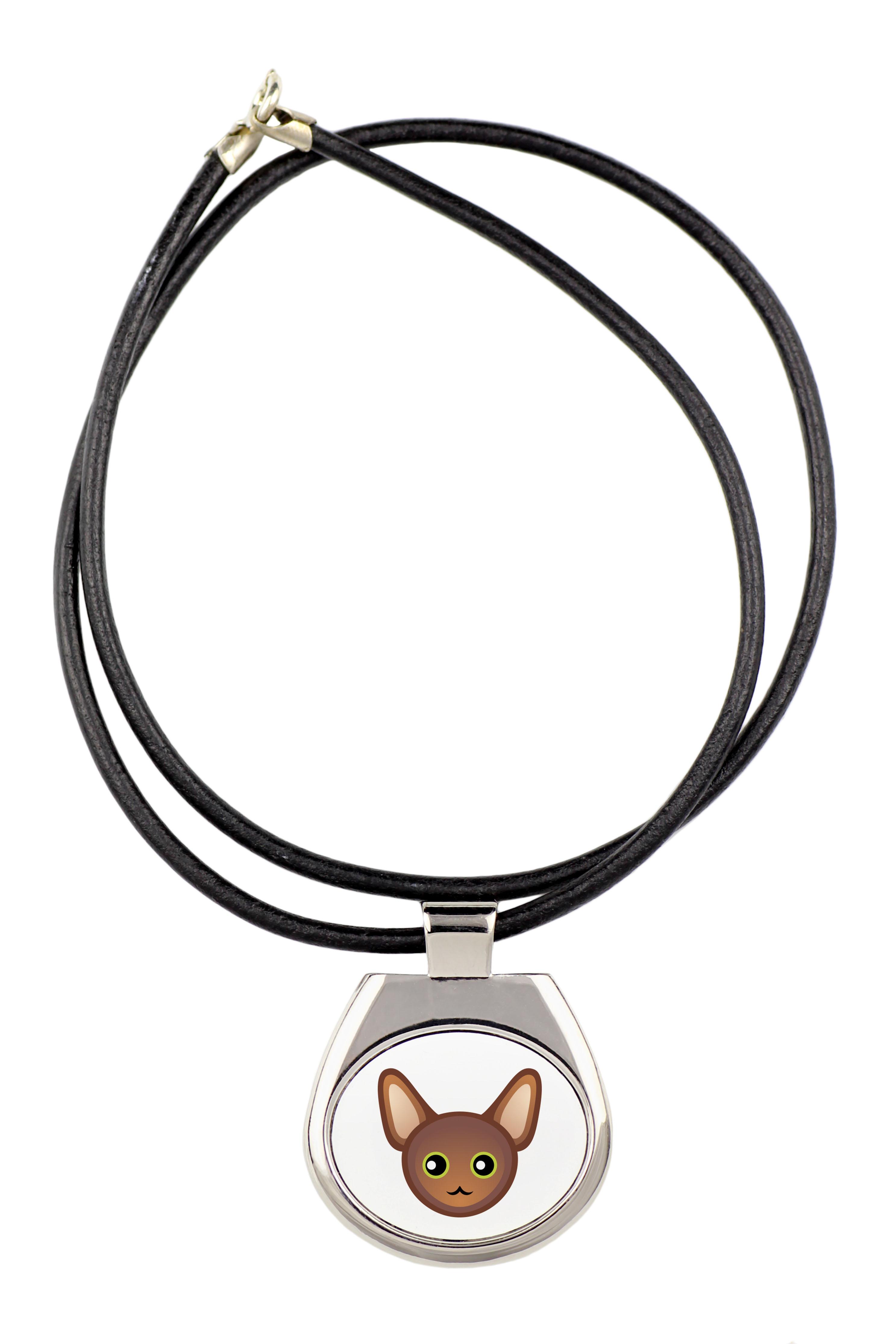 

Oriental - pendant necklace with graphic on a chain strap by Art-Dog brand