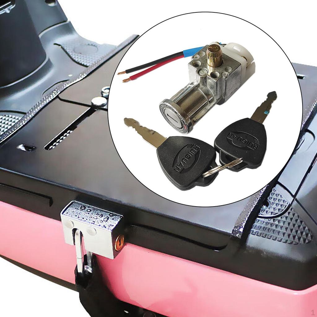 Electric Bicycle Li Battery Box Lock Bigger Head Type Easy Installation with 2 Keys Sturdy