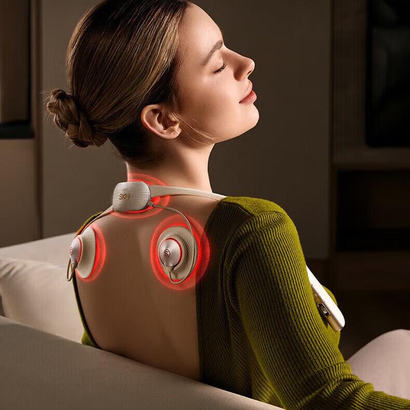 Шея, 3 режима массажа, 15 уровней интенсивности, ЭМС, Шиацу, Глубокотканный массаж