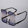 New Classic Metal Square Half-frame Men's Sunglasses Fashion Trend Driving UV Protection Sunglasses