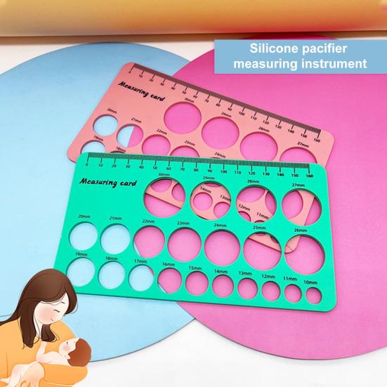 1 Set Nipple Measuring Ruler Double-sided Printing Soft Silicone Nipple Breast Pump Flange Ruler Home Use