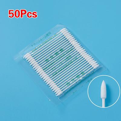 50Pcs Dust Free Disposable Cleaning Swab Cotton For Earphone Headphone Keyboard Phone Charge Port Cleaner