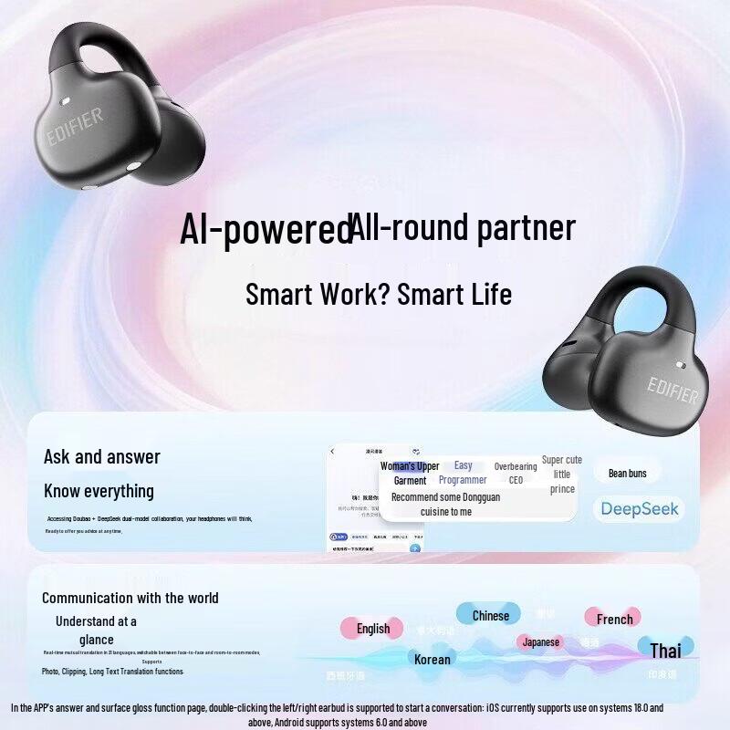 Edifier X Clip Open-Ear Bluetooth Earphones