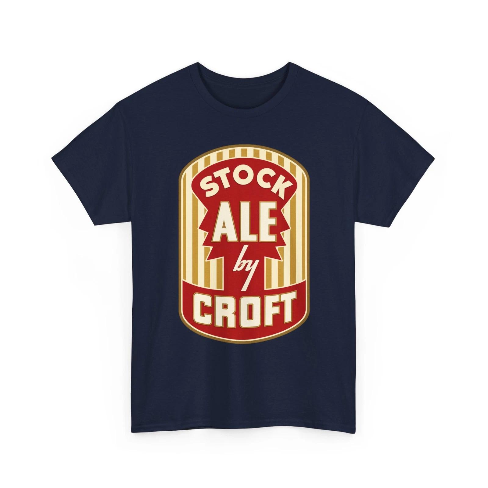 Stock Ale by Croft Brewing Company Boston MA Retro Beer Breweriana T-Sirt L