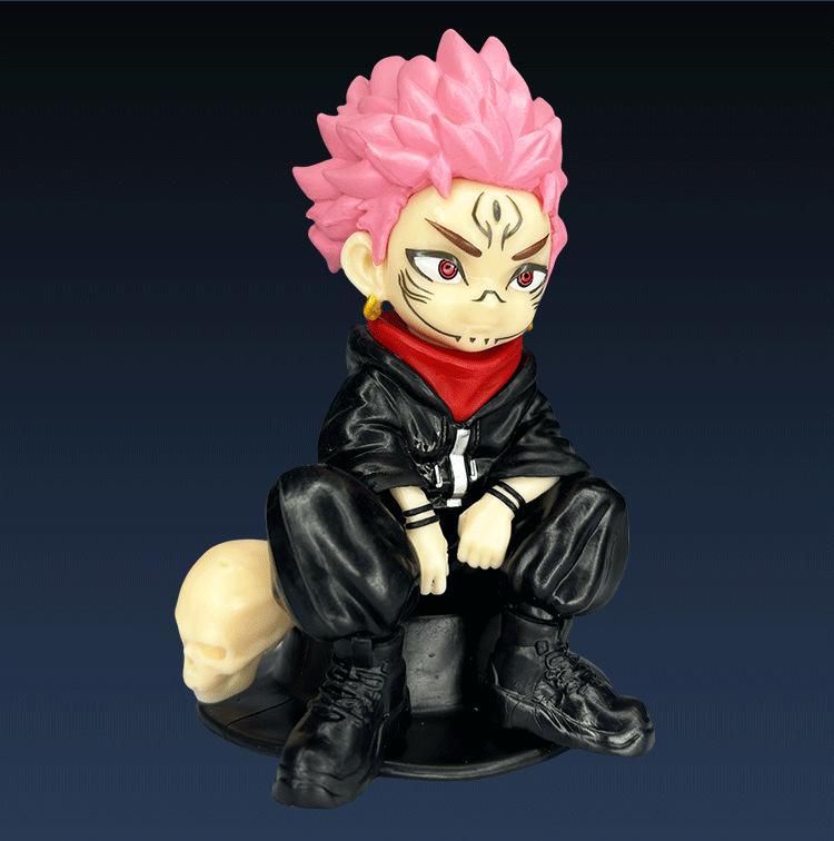 Anime Q-version Jujutsu Kaisen Gojo Satoru Itadori Yuji PVC Action Figure Toys Kids Gifts Collectible Model 13cm