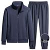 Men's Pure Cotton Stand-up Collar Hoodie Suit for Spring and Autumn Sports