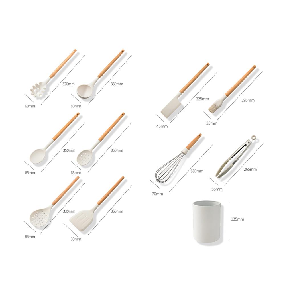Silicone Cooking Utensil Set Non-stick Kitchen Utensils Set 10 PCS Heat Resistant Kitchen Tools