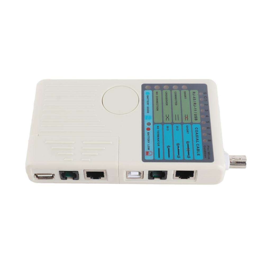 4 in 1 Portable LAN Network Cable Tester Remote RJ11 RJ45 USB BNC for UTP STP Cables Tracker