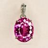 26.95 Ct Pink Tourmaline 925 Sterling Silver Natural Pendant CERTIFIED Gemstone My.pd.19-k