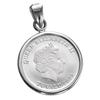 Speranza Pt999 Pure Platinum Coin Pendant Top Tuvalu Angel Pt850 Simple Frame Engraved 1/25oz