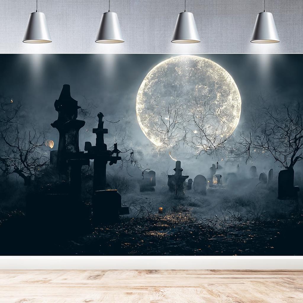 Halloween Theme Party Witch Hat Photo Background Horror Witch Makeup Prop Background