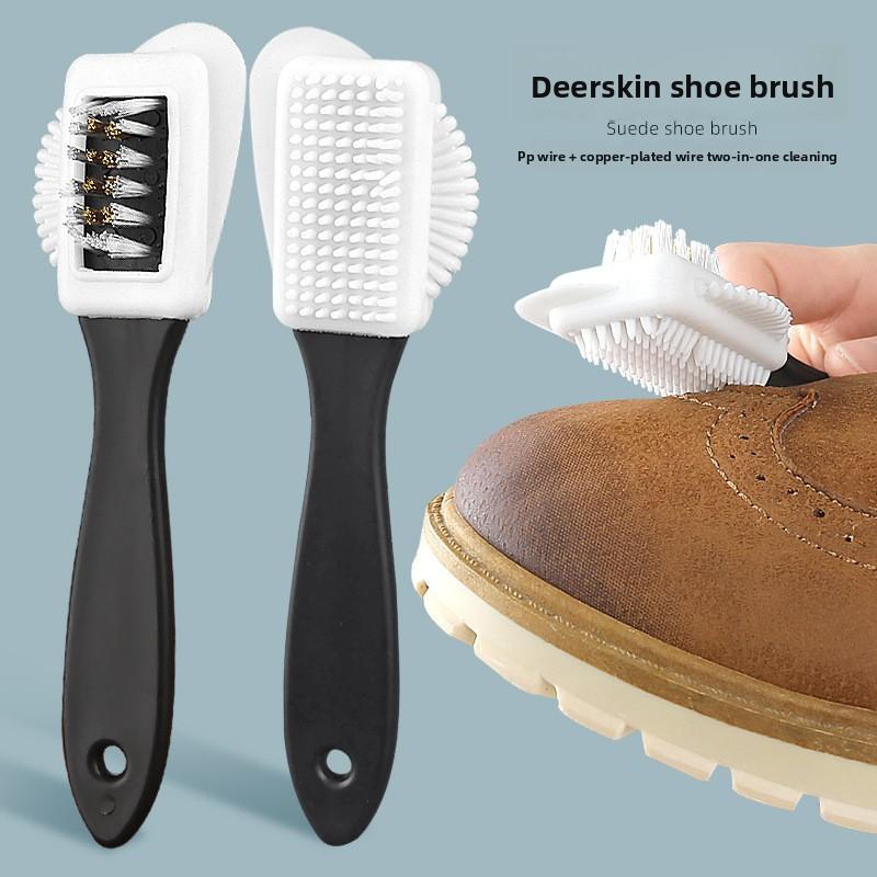 Suede Shoe Brush Suede Cleaning Brush Combing Imitation Leather Suede Upper Spray Matching Brush Can Be Used on Both Sides