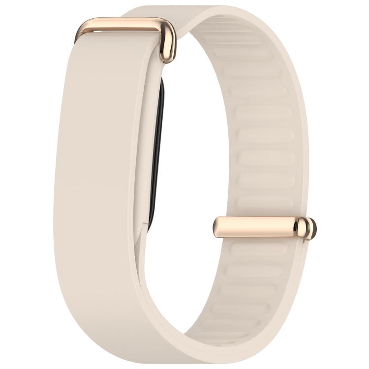 Metal Buckle Wave Texture Silicone Watch Band for Google Fitbit Air Replacement Strap