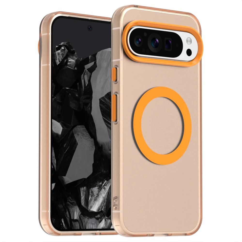 For Google Pixel 9 Pro XL Case Luxury Matte Candy Colorful Clear Magsafe Cover For Google Pixel 9 Magnetic Wireless Charge Case