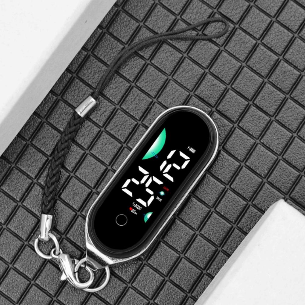 Silent School Clock Waterproof Pendant Keychain Watch Creative Electronic Hanging Watch  Children