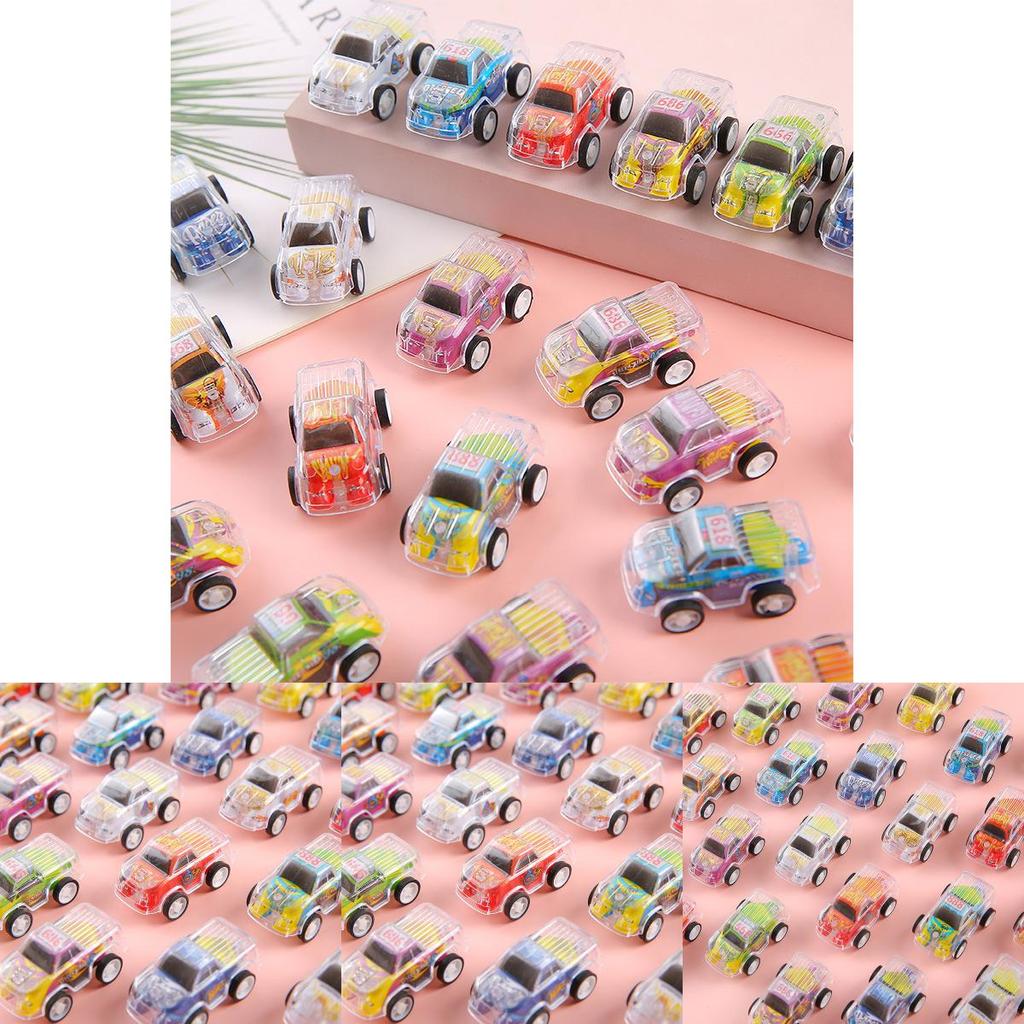 Simulation Mini Inertial Transparent Double Layer Graffiti Car Children Toy For Kids Development And Parentchild Play