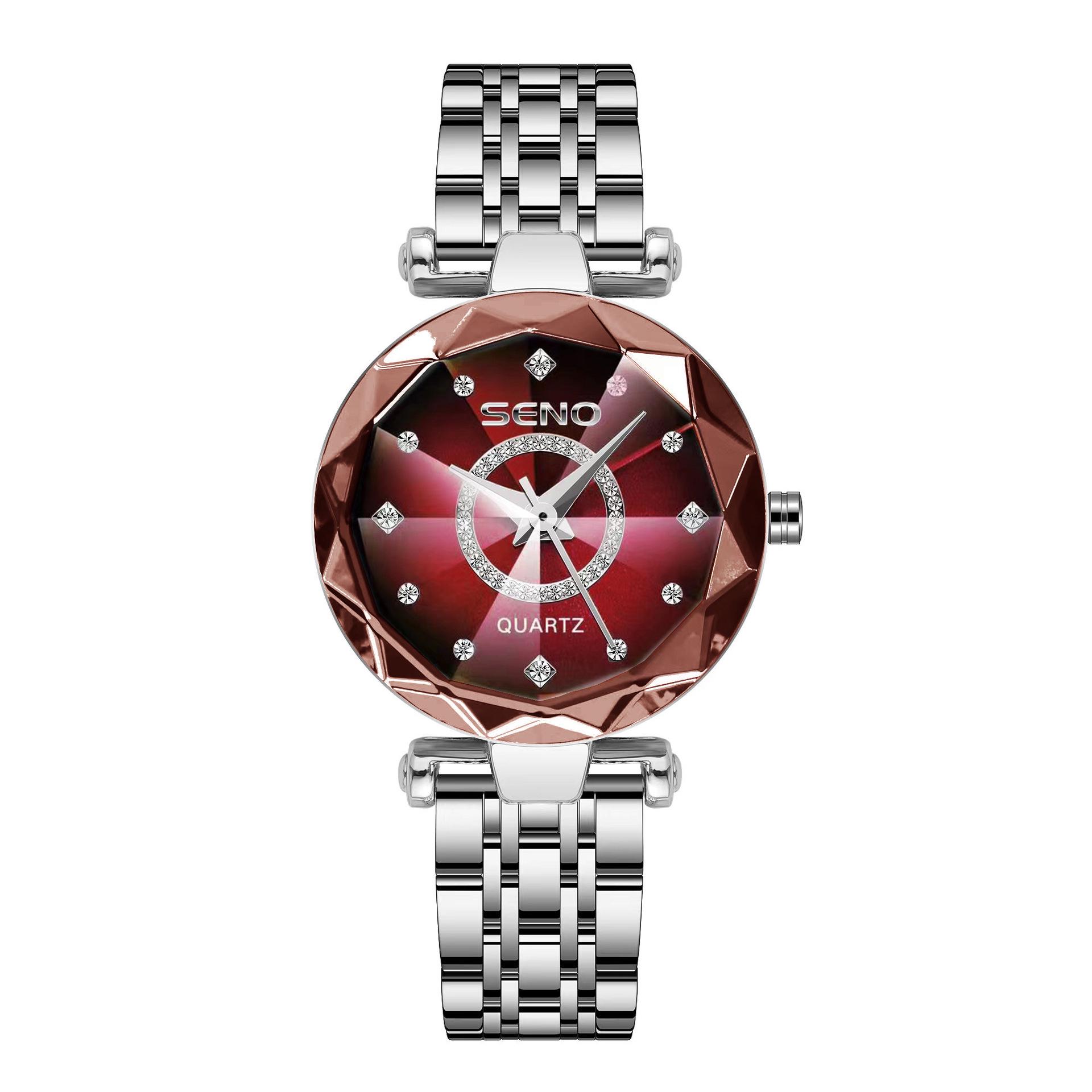 

Ocean Heart Luxury Women s Waterproof Watch with Diamond Face & Solid Steel Band