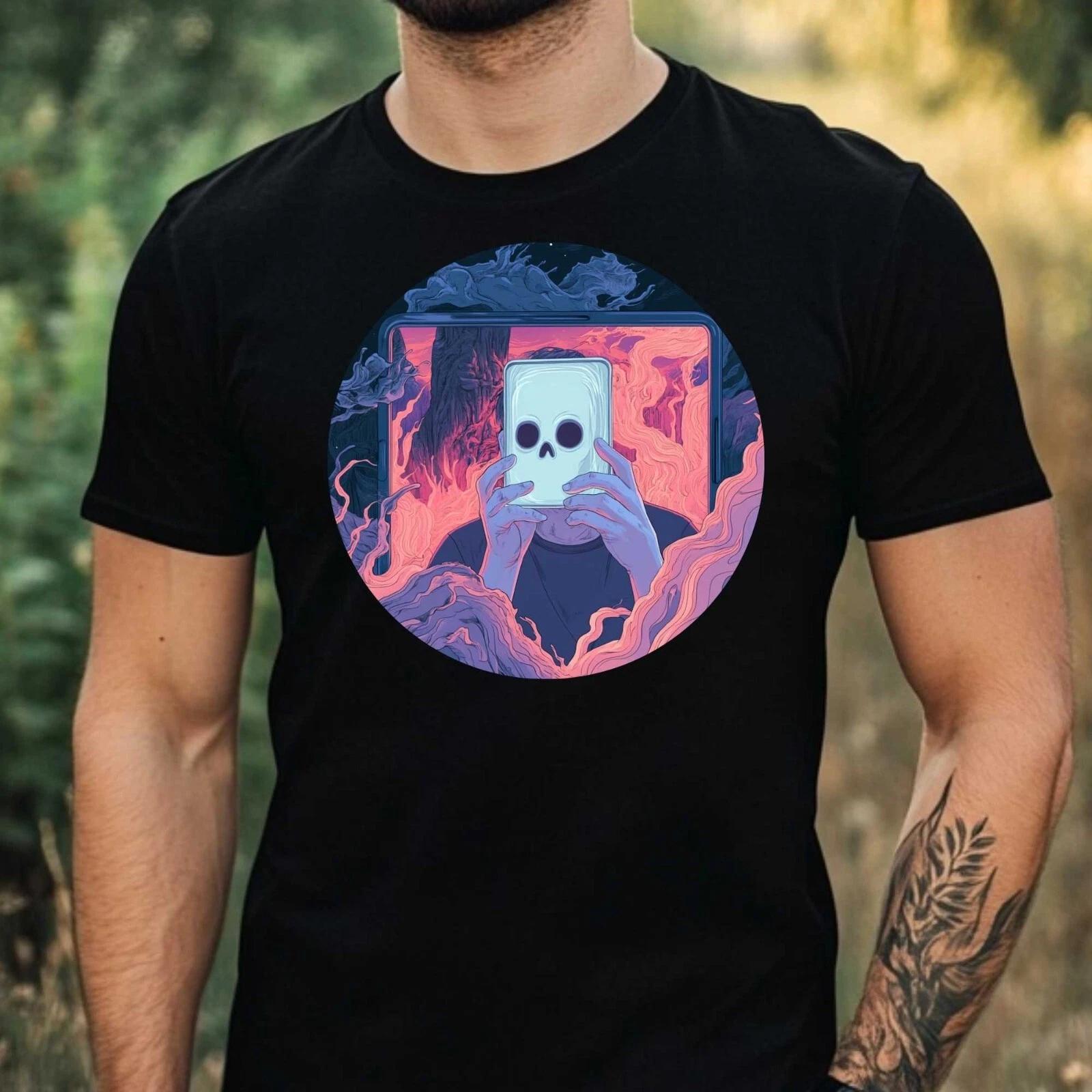 T-Shirt Herren Geister Selfie Motiv Baumwolle Größe XS bis 5XL XS