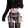 Sexy Lace Suspender Bodysuit with Black Sheer Stockings - Ultra-Thin Temptation Style
