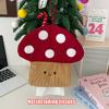 Cute Mushroom Tissue Box Wall Mounted Bathroom, Kitchen Fabric, Paper Drawer, Household Bedroom, Bedside Storage, Hanging Bag
