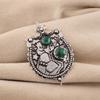 Natural Malachite Gemstone 925 Sterling Silver Jewelry Partywear Pendant 1.9" For Women CP-44-27