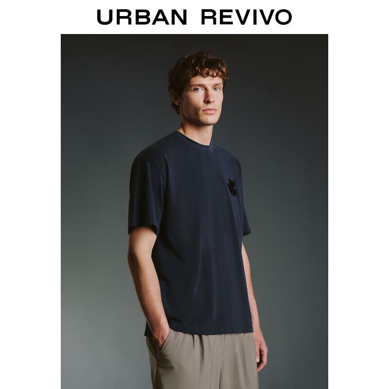 

UR2025 Men s Rhinestone Round Neck Short Sleeve T-Shirt S