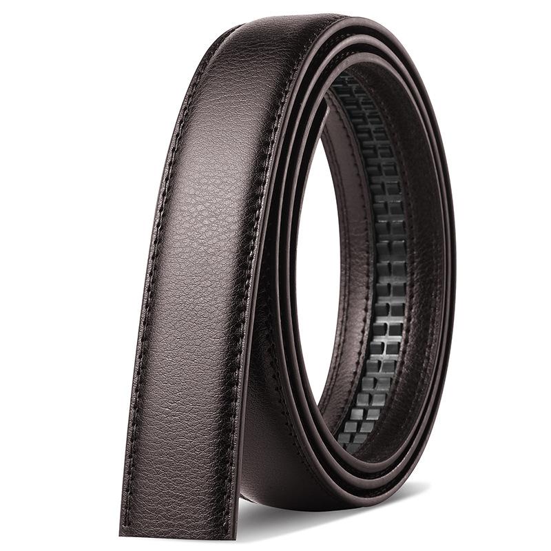Men s Belt Automatic Headless Strap PU Fourteen-pattern Buckle Business Belt Belt Strip 3.5 120cm