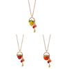 Stylish Fruit Inspired Tassels Pendant Necklace Minimalist Versatile for Casual Work Party Collarbone Length Accessory