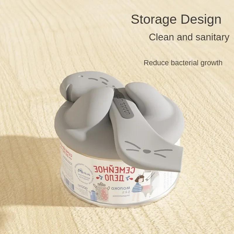 Pet Spoon Multifunctional Can Opener Wet Food Mixing Spoon Silicone Cat Can Sealing Cover Food Storage Dog Accessory