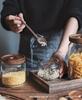 Acacia Wood-Lid Glass Jar for Coffee, Grains, Cereals, Dried Fruits, or Tea Storage