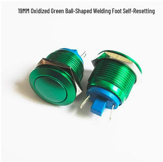 19mm/22mm Full Oxidation Metal Button Switch - Screw/Solder Terminals, Multi-Color, Self-Reset Momentary Power