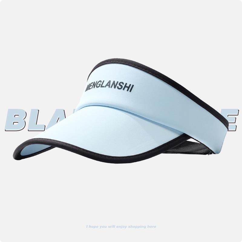 Summer New Letter Duck Tongue Empty Top Hat UV Protection Outdoor Sports Topless Ice Silk Sunshade Sun Protection Hat