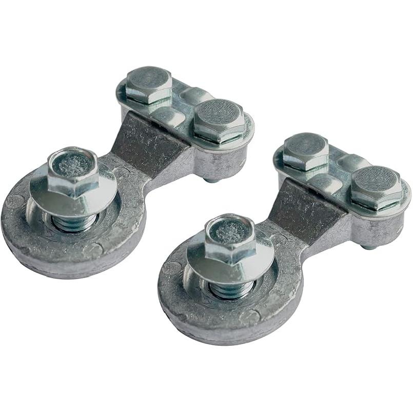 Ampper 3/8"-16 Lead Side Post Battery Terminal Connectors, Standard Battery Terminals Side Post Battery Cable Ends Compatible With GM Post (1 Pair)