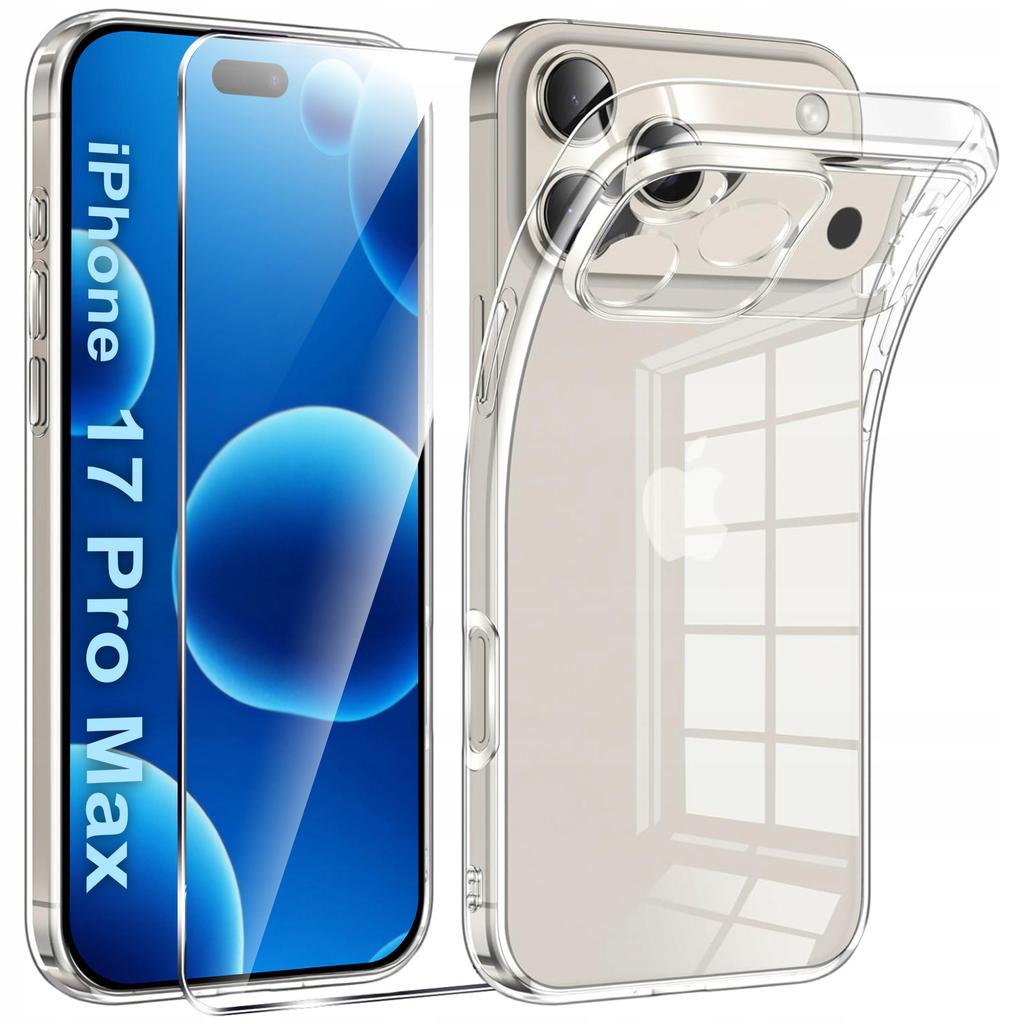 SLIM case for iPhone 17 Pro Max CLEAR CASE REINFORCED BACK + GLASS