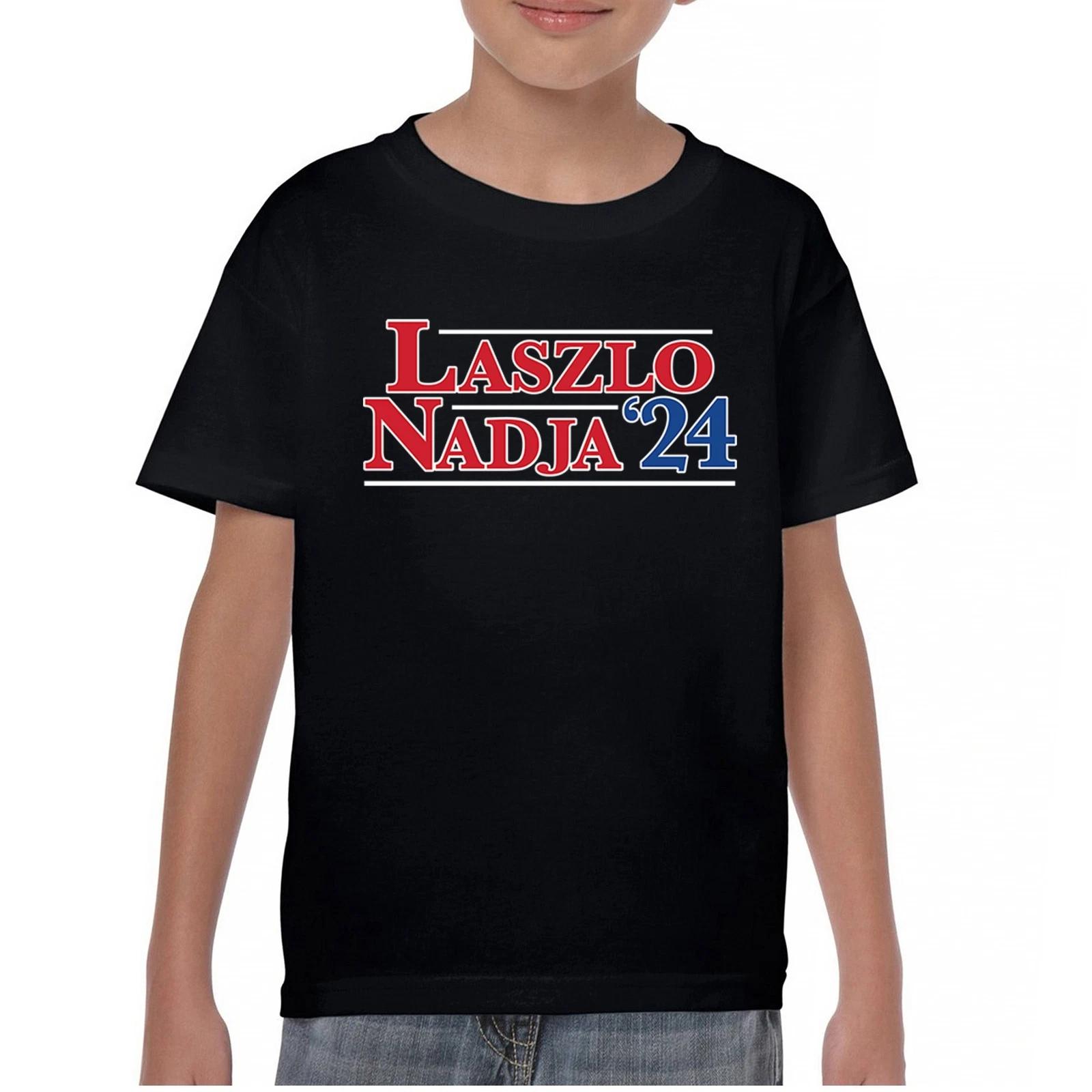 

Laszlo Nadja 2024 Youth kids boys T-Shirt Funny Presidential Election Humor Joke Kids 100