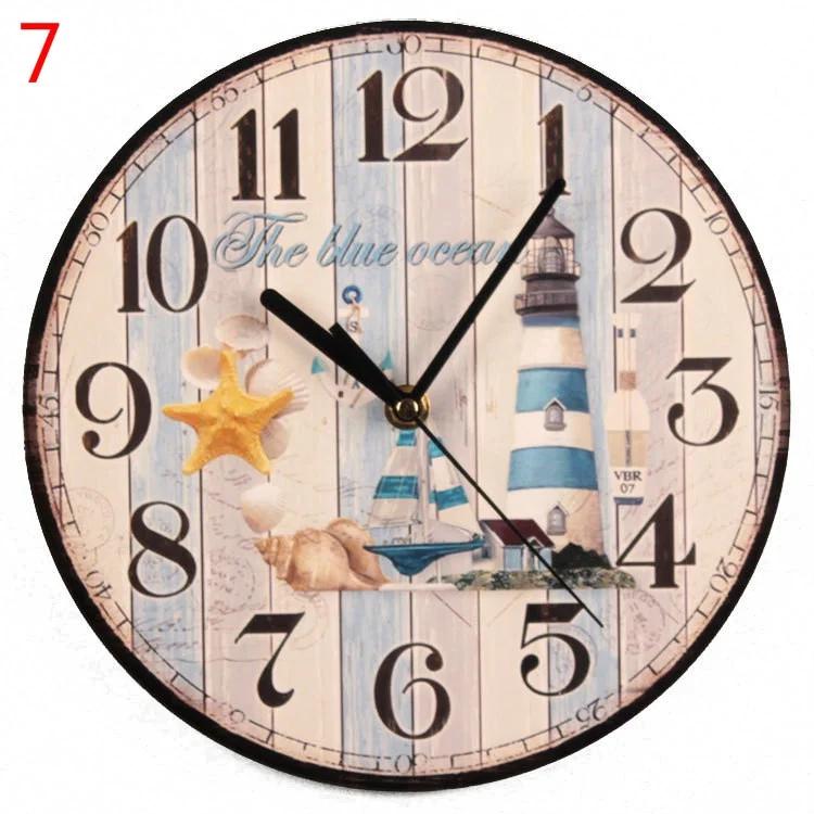 Retro Vintage Wooden Clock  23 CM  Decorative Vintage Handmade Wooden Wall Clock